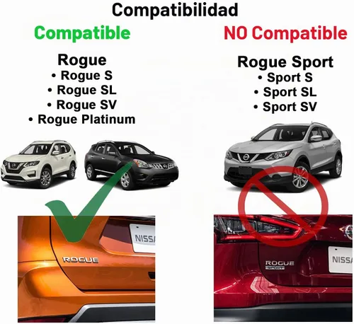 Vista 2 de BRIGHTLINES - Barra transversal para techo compatible con Nissan Rogue 2014-2020