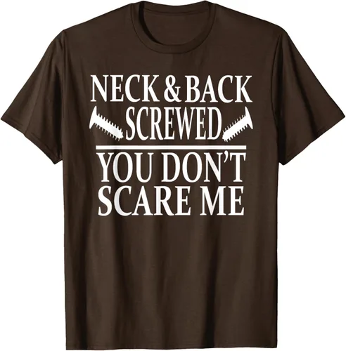 Vista 54 de Camiseta divertida para recuperación de cirugía de columna vertebral y cuello y espalda, Negro