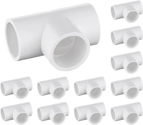 Vista 27 de Paquete de 12 accesorios de codo de 45 grados de PVC de 1 pulgada, conector de tubo de 2 vías de grado para muebles para construcción de estanterías
