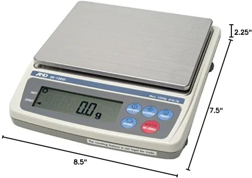 Vista 2 de A&D EK-600i - Báscula de oro legal para joyería comercial, 600 x 0.00 oz, pesaje AND