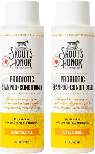 Vista 12 de SKOUT'S HONOR Champú y acondicionador probiótico para perros, SC, 16 onzas