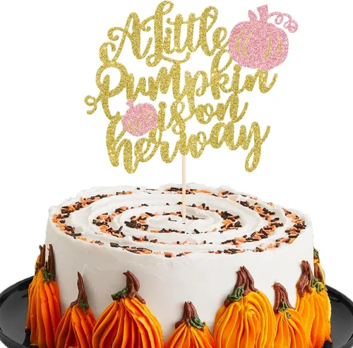 Vista 11 de Rsstarxi Paquete de 36 adornos para cupcakes de calabaza pequeña, revelación de género, baby shower, fiesta, decoración de tartas, calabaza