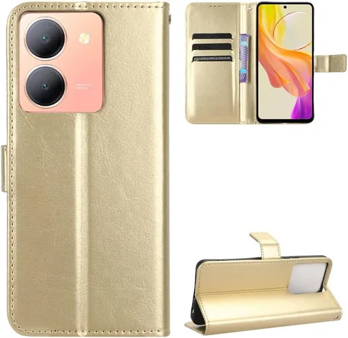 Vista 33 de Funda para Honor X50i, funda de cuero con tapa para Honor X50i 5G CRT-AN00 Case Gold Oro