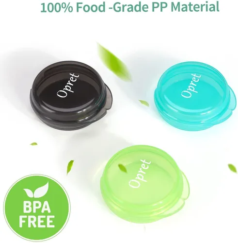 Vista 4 de Opret Pastillero pequeño (3 piezas), lindo pastillero portátil para bolsillo, maletín de viaje, pastilleros, contenedor de almacenamiento de Negro
