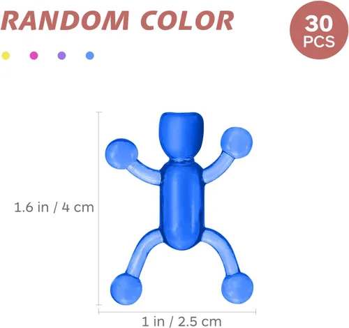 Vista 5 de NUOBESTY Juguete adhesivo para la pared, 30 unidades, elástico, flexible, para hombre, para aliviar el estrés y el alivio del estrés y el alivio