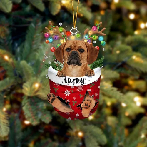 Vista 126 de Adorno de Navidad personalizado para perro Airedale Terrier en bolsillo de nieve, adorno para árbol de Navidad, idea de regalo para amantes