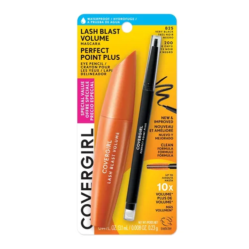 Vista 10 de Covergirl - Máscara Lash Blast Volumen (Negro muy oscuro) & Delineador de ojos Perfect Point Plus (Negro Onyx) - Pack de 2