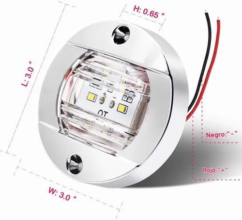 Vista 5 de 6 Piezas Luces LED Marinas para Barco, Cubierta de Cabina, Luces de Cortesía de Popa Espejo de Popa 12V DC para Navegación en Barco, Kayak, Yate Azul