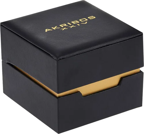 Vista 4 de Akribos - Reloj de pulsera de acero inoxidable con cronógrafo suizo de cuarzo Multifunción 3 subdial para hombre