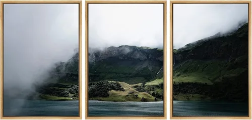 Vista 86 de wall26 Lienzo enmarcado para pared, juego de arte de selva, rana, hoja de palmera, naturaleza, desierto, arte moderno, realismo, decorativo
