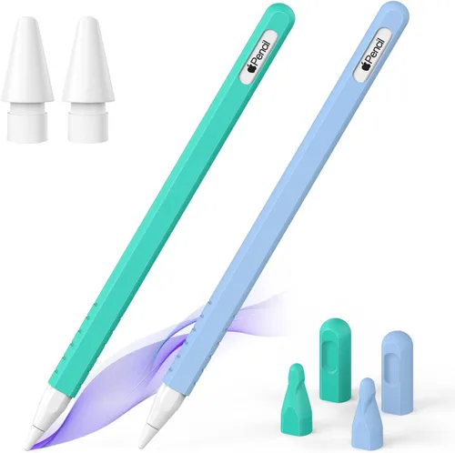 Vista 9 de Paquete de 2 fundas compatibles con Apple Pencil Pro 2024 y 2ª generación: accesorios de funda protectora para Apple Pen - Funda de silicona