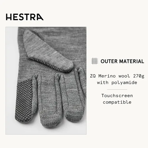Vista 3 de Hestra Merino Touch Point Liner - Forro compatible con pantalla táctil para capas adicionales o como un guante fino