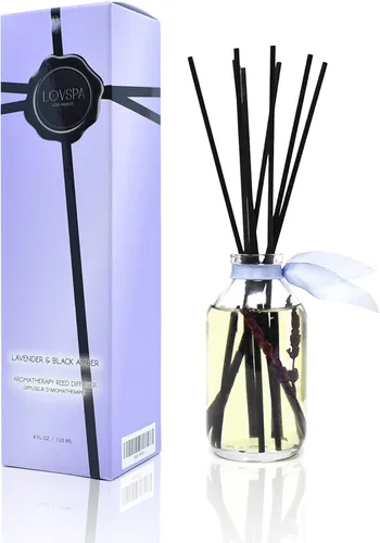 Vista 29 de Set de difusor de cañas, difusor de aceite perfumado con aroma a ámbar romántico y varillas, accesorios de fragancia para el hogar para decorar