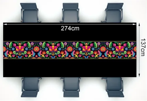 Vista 2 de Oudain 3 piezas de mantel de fiesta de 108 x 54 pulgadas, mantel de plástico mexicano impermeable, mantel desechable para noche de tacos, fiesta
