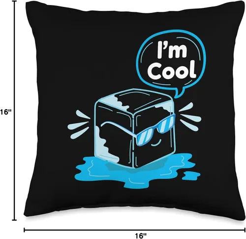Vista 4 de ice cubes Summer Ice Drink Vacation Clothing Cubes Ice Drink Cool Bartender - Almohada de verano, 16 x 16 pulgadas, multicolor
