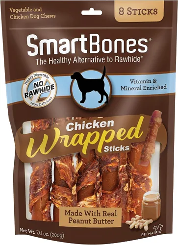Vista 10 de SmartBones SmartStick envuelto con pollo real, 1 unidad (paquete de 8)
