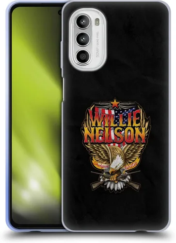 Vista 8 de Head Case Designs Officially Licensed Willie Nelson Black and White Grunge Soft Gel Case Compatible with Motorola Moto G52