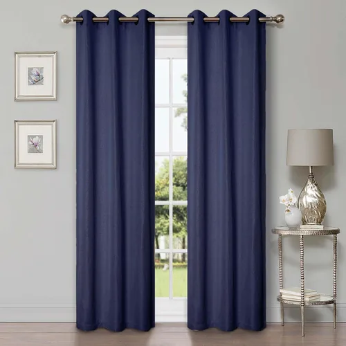 Vista 22 de BNM - Paneles de cortinas opacas para oscurecer la habitación, cortinas para cocina, dormitorio, oficina, ventanas de sala de estar, detalles