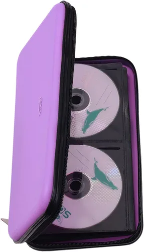 Vista 13 de Funda para CD, billetera resistente de capacidad para 72 personas, soporte para DVD para automóvil, carcasa rígida resistente, soporte para disco