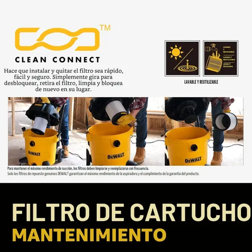 Vista 8 de DEWALT STEALTHSONIC - Aspiradora ultra silenciosa para tienda Wet Dry Shop Vac de 5 galones, aspiradora ultra silenciosa para tienda húmeda y seca