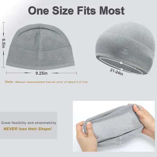 Vista 5 de Gorro de bambú ligero con diseño de calavera para hombres y mujeres, suave y cómodo multifunción