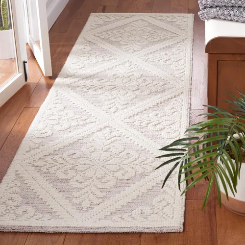Vista 39 de SAFAVIEH Vermont Collection - Alfombra decorativa de 2 pies 3 pulgadas x 4 pies, color marfil, lana hecha a mano, ideal para zonas de alto tráfico