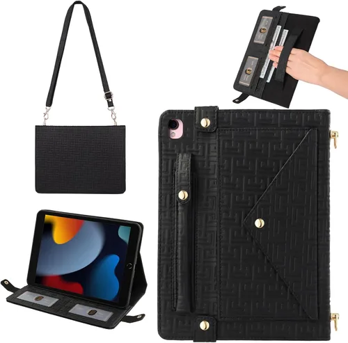 Vista 47 de Funda tipo bolso para iPad mini de 5ª/4ª/3ª/2ª/1ª generación de 7.9 pulgadas, Techcircle funda ligera tipo folio con soporte bandolera con billetera