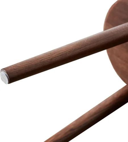 Vista 7 de Banco de comedor de madera, taburete de entrada de estilo simple en nogal