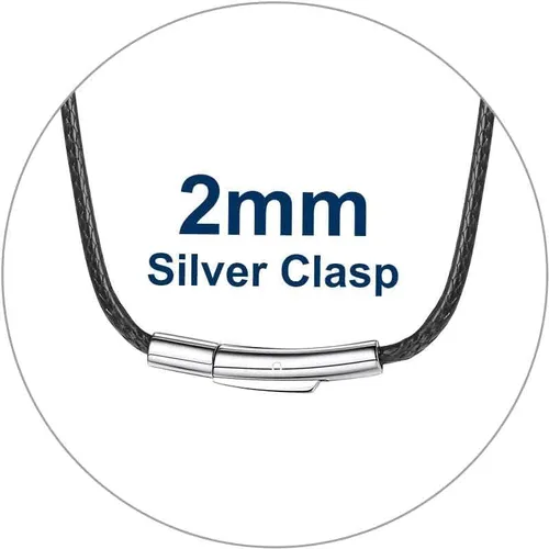 Vista 7 de ChainsPro Collar de cuero trenzado impermeable para hombre, cadena de cuerda de cera, personalizable disponible, 20.118 in de ancho, con cierre a