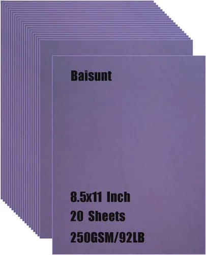 Vista 16 de Baisunt 20 hojas de cartulina negra de 250 g/m²/92 lb, papel grueso en blanco para proyectos de arte DIY, álbum de recortes, elaboración de tarjetas