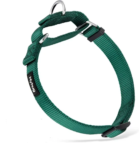 Vista 15 de Hyhug Collar Martingale para perros pequeños, color verde, resistente a prueba de escape, nailon duradero, sin hebilla, ideal para entrenamiento