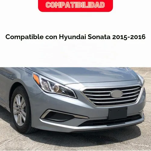 Vista 2 de CHEDA Parrilla delantera, compatible con Hyundai Sonata 2015 2016, montaje de rejilla superior con moldura cromada Hyundai Sonata, Asamblea