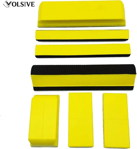 Vista 7 de VOLSIVE Juego de 7 piezas de bloque de lijado manual, almohadilla de lijado manual rectangular de mano, formas surtidas intercambiables de gancho