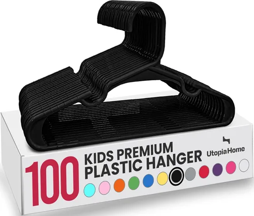 Vista 63 de Utopia Home - Perchas para niños, paquete de 20 perchas para armario de bebé de 11.5 pulgadas, color rosa bebé Perchas de plástico para bebés Se