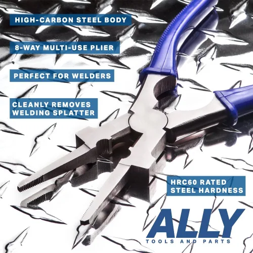 Vista 4 de ALLY Tools - Alicates de soldadura MIG multifuncionales profesionales de 8 pulgadas antioxidantes, fiables y duraderos