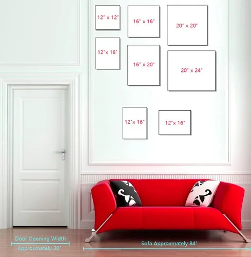 Vista 6 de Niwo ART - Montañas y mar, serie de pinturas más famosas del mundo, lienzo de pared para decoración del hogar, envoltura de galería, estirado