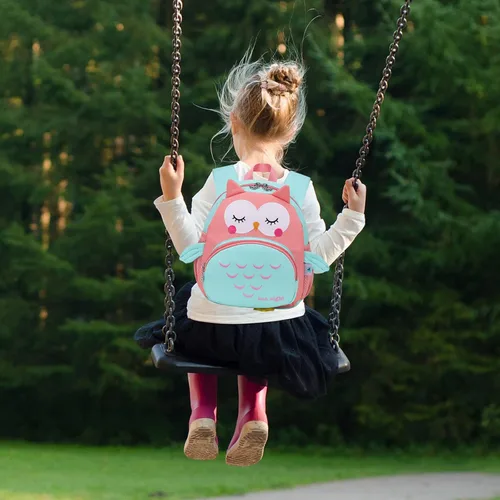 Vista 6 de Mochila para niñas y niños bonita mochila escolar de dibujos animados en 3D para bebé niña de 2 a 5 años Owl