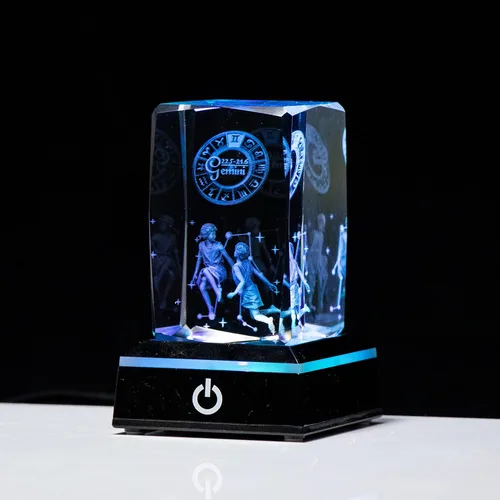 Vista 10 de Regalos de astrología del zodiaco Capricornio con cristales 3D para mujeres y hombres, figura de cristal de Capricornio, decoración de constelación