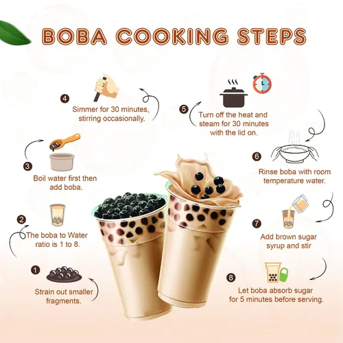 Vista 6 de US Boba - Té de burbujas de perlas de tapioca de 30 libras (1 libra x 30) fabricado en Estados Unidos para té con leche, café, hielo afeitado