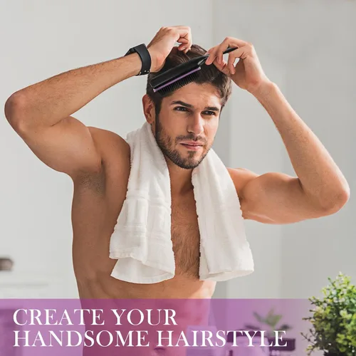 Vista 7 de Patelai Cepillo de pelo de nailon para cabello natural, cepillo desenredante de viaje para mujeres y hombres, voluminizador, moldeador, separación
