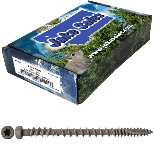 Vista 11 de Tornillo de madera compuesto gris castillo de 2-3/4 pulgadas, cabeza de accionamiento Torx/Star Drive Head - Recubierto Exterior - Compatible