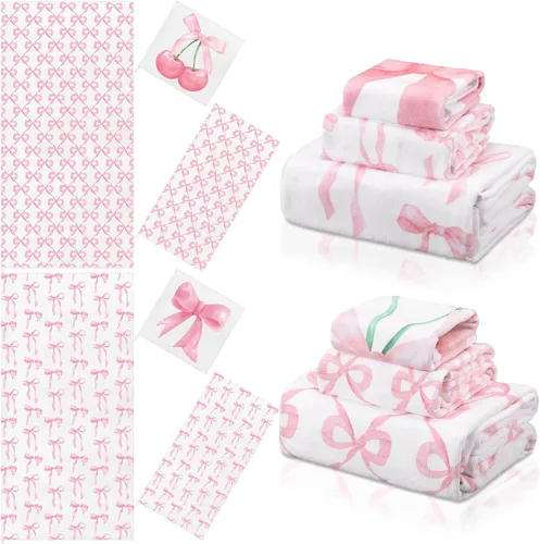 Vista 6 de VitalCozy Juego de 6 toallas de mano de playa para baño, diseño de conchas costeras, estrellas de mar náuticas, toallas de baño para cocina, baño