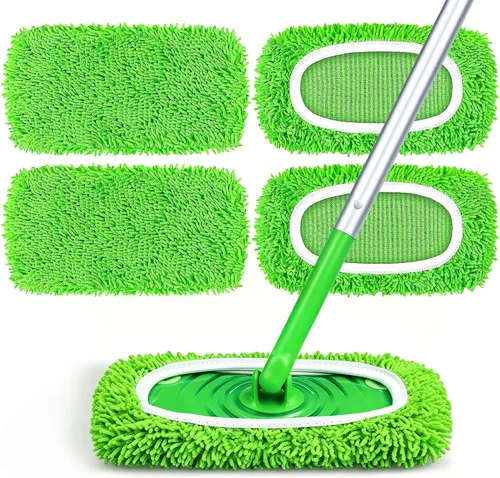 Vista 8 de HOMEXCEL Almohadillas de Trapeador de Microfibra Reutilizables Compatibles con Swiffer Sweeper-Paquete de 8 Repuestos de Almohadillas Húmedas