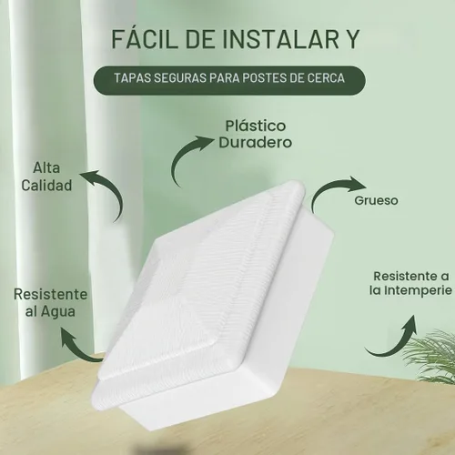 Vista 4 de Tapas para postes de valla para postes de madera de 3.5 x 3.5 pulgadas, cubiertas para postes de madera para vallas, postes de madera, pasillos