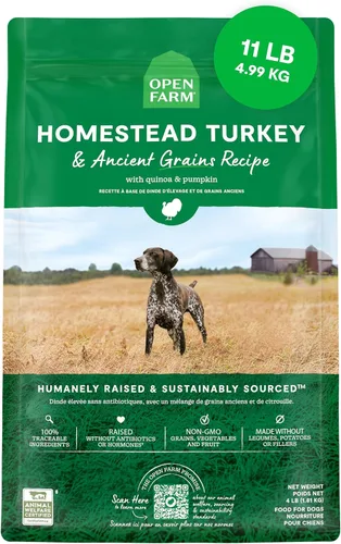 Vista 28 de Open Farm - Alimento seco para perros con cerdo y granos ancestrales, receta de cerdo criado de forma humanitaria con granos sanos, sin saborizantes
