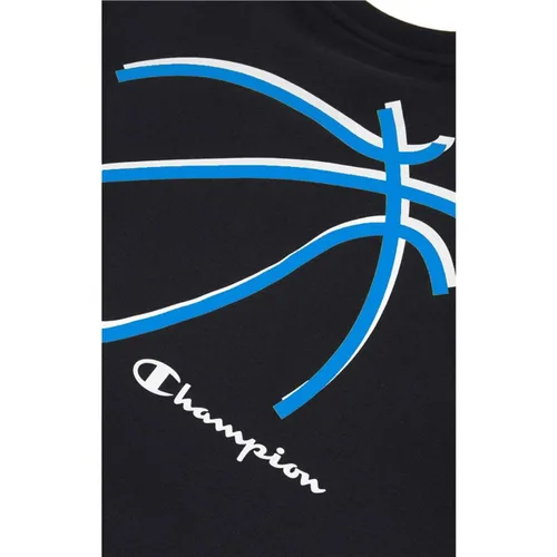 Vista 3 de Sudadera sin Capucha Hombre Champion Basket Graphic M Negro