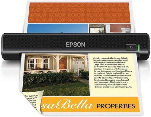 Vista 6 de Epson Workforce DS-30 Escáner de documentos portátil para PC y Mac, alimentado con hojas, móvil/portátil