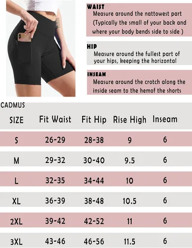 Vista 5 de CADMUS Pantalones cortos de yoga de cintura alta para mujer de 3 pulgadas, 4 pulgadas, 6 pulgadas, 7 pulgadas, 8 pulgadas, sensación desnuda