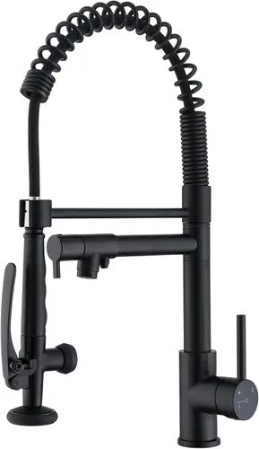 Vista 10 de Grifo de fregadero de cocina con rociador extraíble, grifos purificadores de filtro de agua 3 en 1, grifo de cocina de estilo comercial resistente