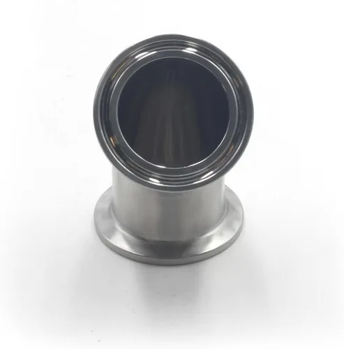 Vista 3 de HFS (R) Codo de triple abrazadera de 1.5 pulgadas, montaje de tubería sanitaria de acero inoxidable 304 de 45 grados (abrazadera tri de 1.5 pulgadas)